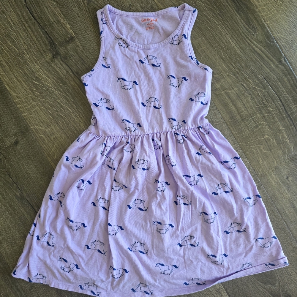 Cat & Jack Purple Horse Dress
